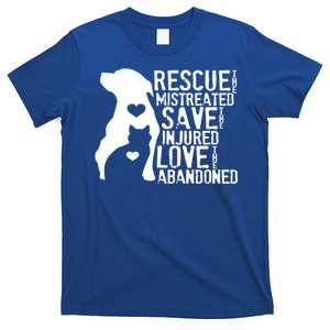 Rescue Save Love: Animal Rescue Dog Lover Cat Lover Gift T-Shirt