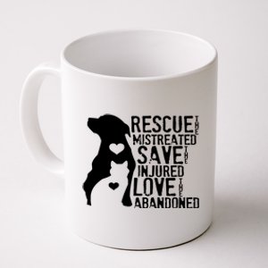 Rescue Save Love: Animal Rescue Dog Lover Cat Lover Gift Coffee Mug