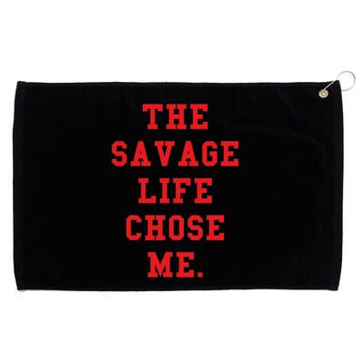 Red Savage Life Chose Me Grommeted Golf Towel