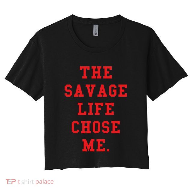 Red Savage Life Chose Me Crop Top