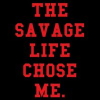 Red Savage Life Chose Me Cropped Pullover Crew