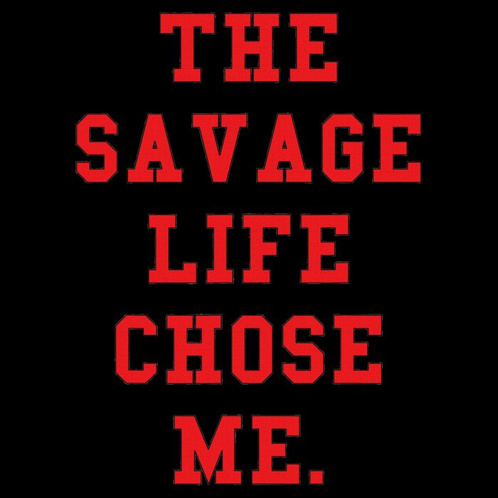 Red Savage Life Chose Me Cropped Pullover Crew