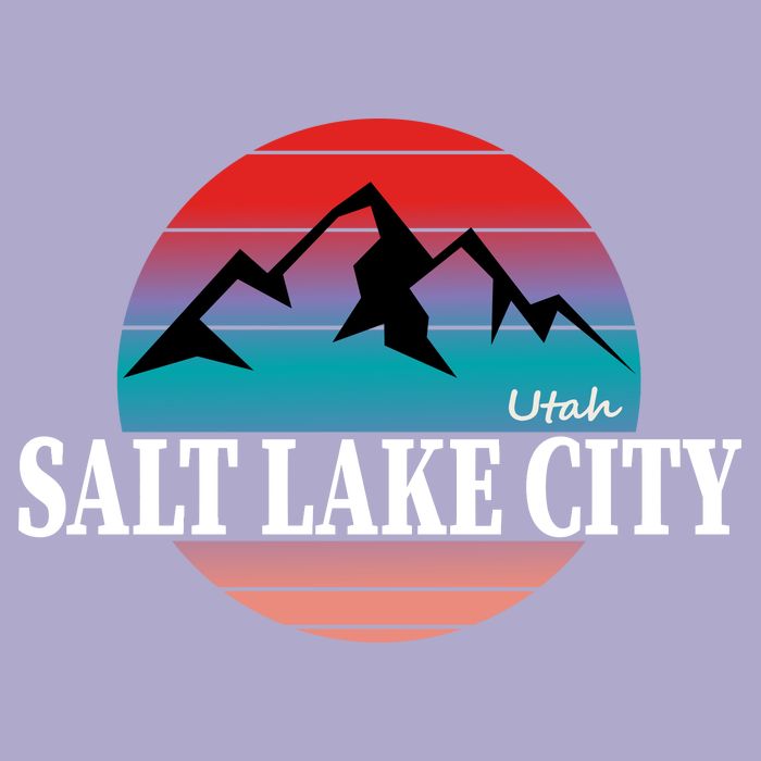 Retro Salt Lake City Utah Colorblast Crewneck Sweatshirt