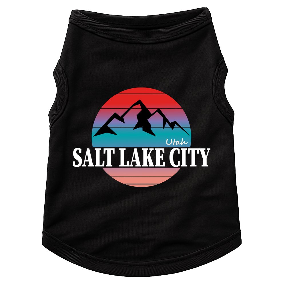 Retro Salt Lake City Utah Doggie Tank