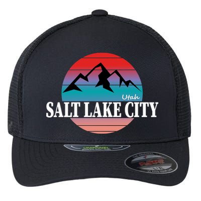 Retro Salt Lake City Utah Flexfit Unipanel Trucker Cap