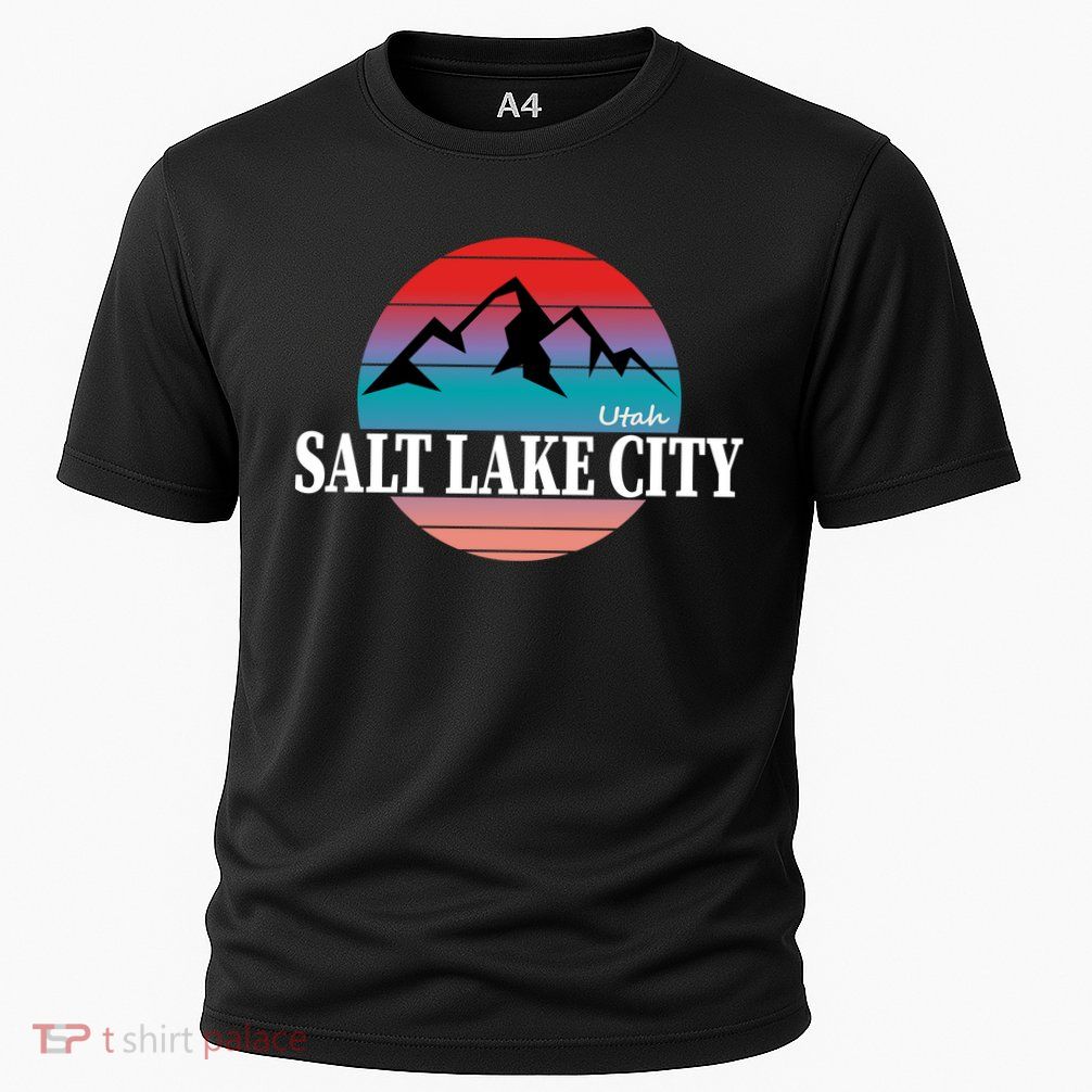 Retro Salt Lake City Utah Cooling Performance Crew T-Shirt