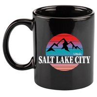 Retro Salt Lake City Utah 11oz C Handle Ceramic Mug