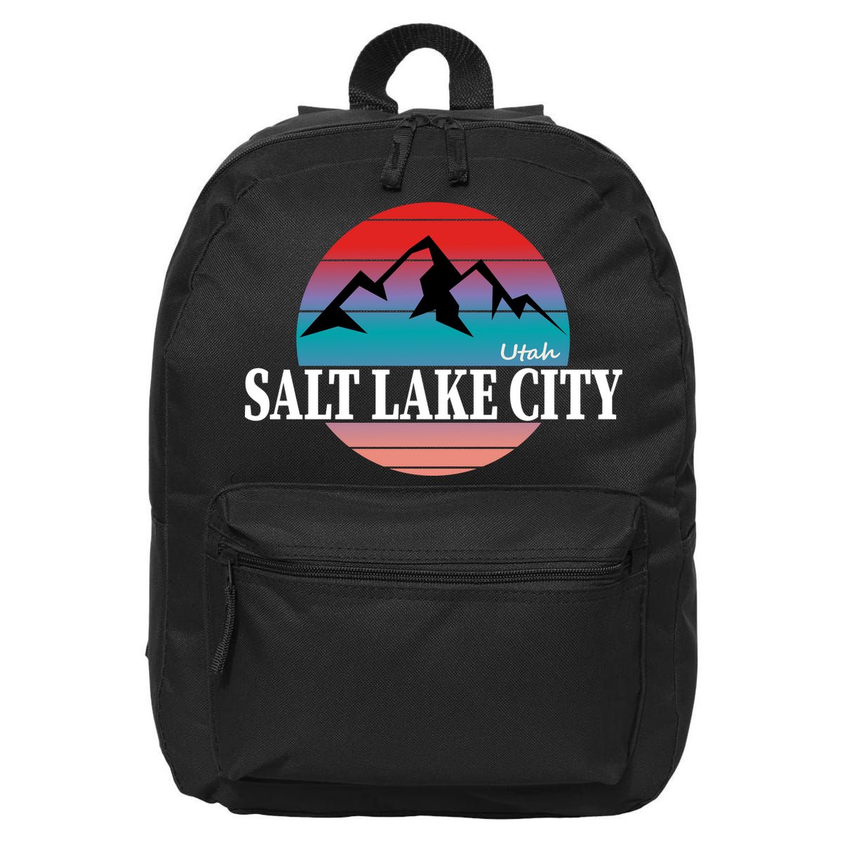 Retro Salt Lake City Utah 16 in Basic Backpack