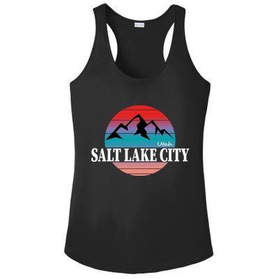Retro Salt Lake City Utah Ladies PosiCharge Competitor Racerback Tank