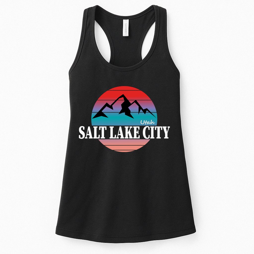 Retro Salt Lake City Utah Womens Tank Top