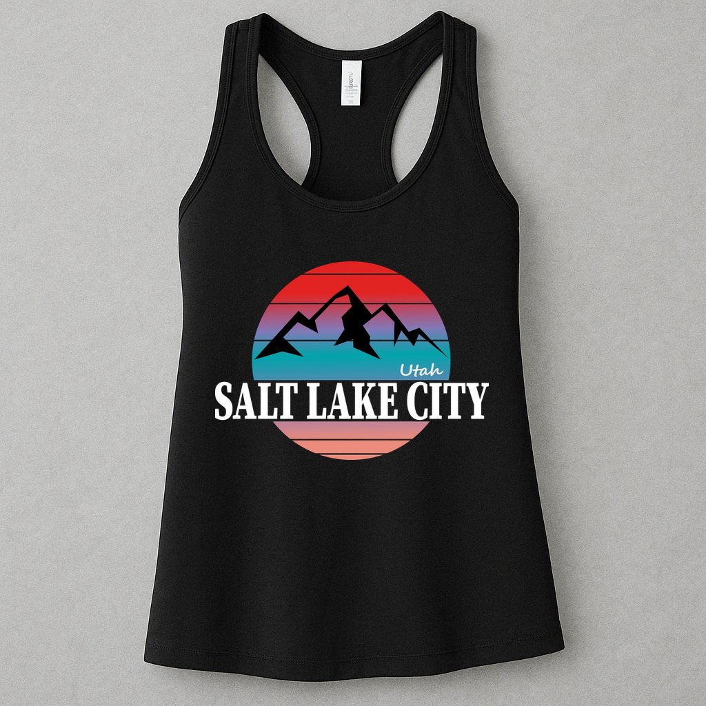 Retro Salt Lake City Utah Womens Tank Top
