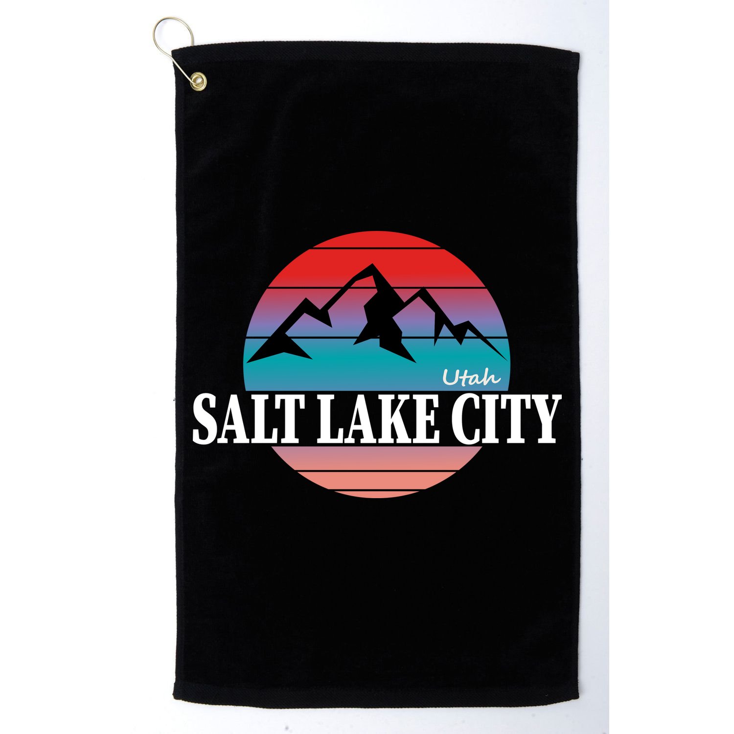 Retro Salt Lake City Utah Golf Towel
