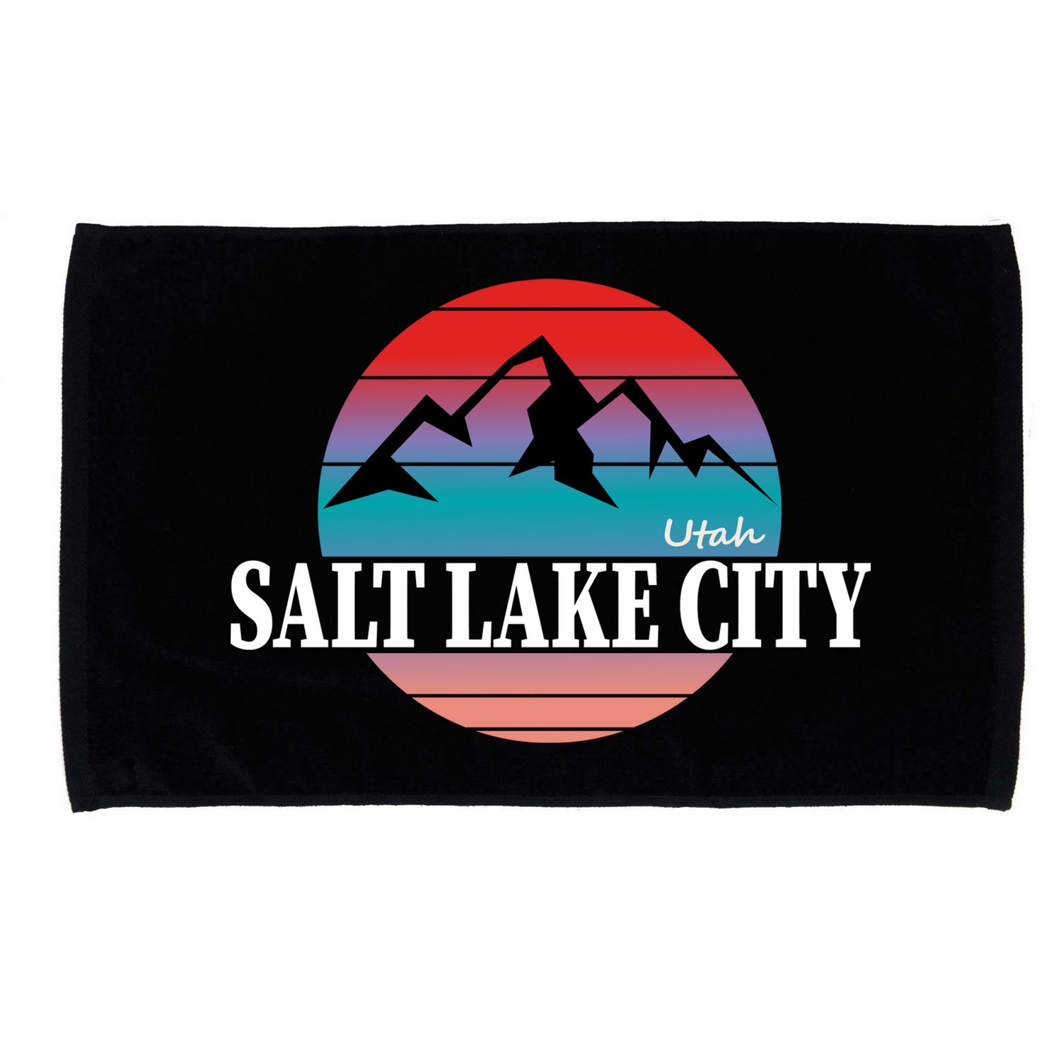 Retro Salt Lake City Utah Microfiber Hand Towel