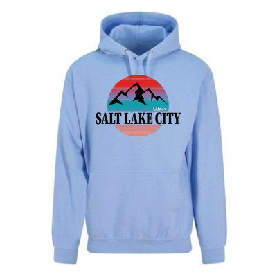 Retro Salt Lake City Utah Unisex Surf Hoodie