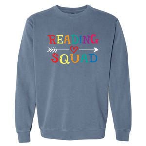 Reading Squad Love Reading Teacher Appreciation Great Gift Garment-Dyed Sweatshirt