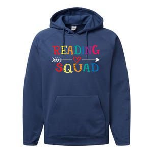 Reading Squad Love Reading Teacher Appreciation Great Gift Performance Fleece Hoodie