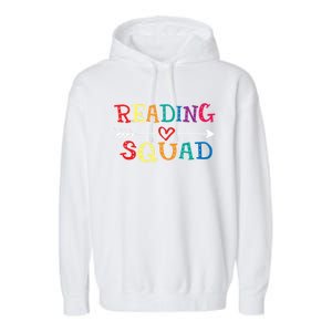 Reading Squad Love Reading Teacher Appreciation Great Gift Garment-Dyed Fleece Hoodie