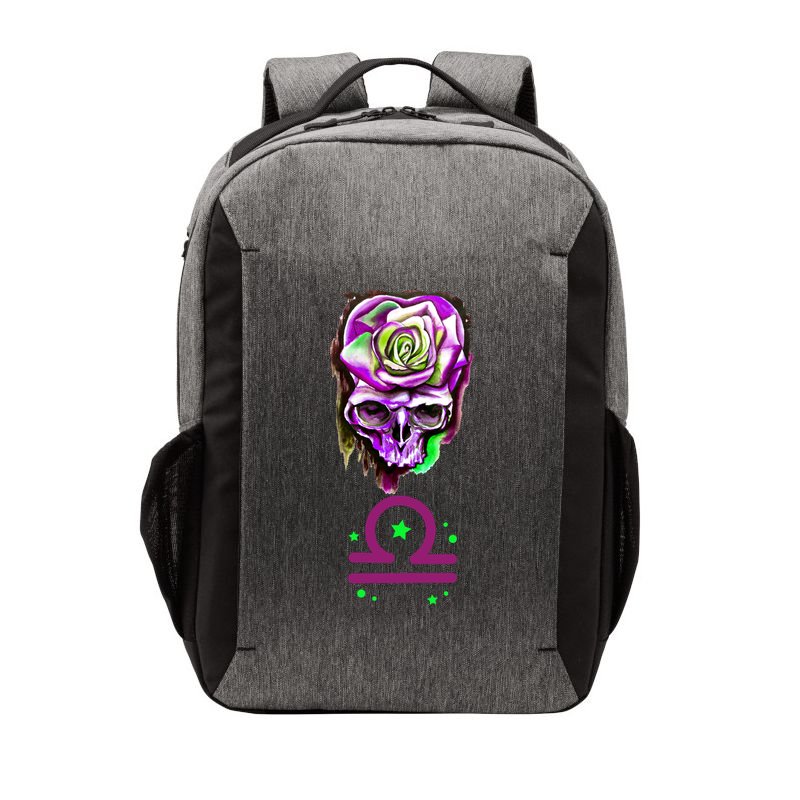 Rose Skull Libra Zodiac Gift Vector Backpack