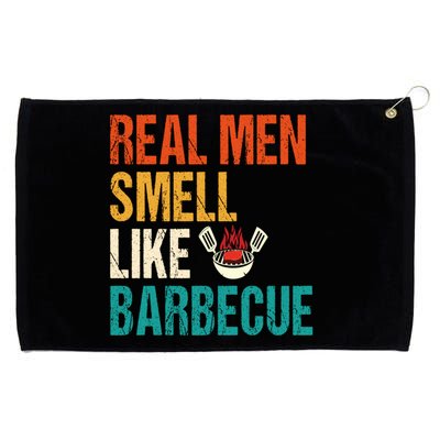 Real Smell Like Barbecue Barbecuing Grilling Bbq Vintage Gift Grommeted Golf Towel