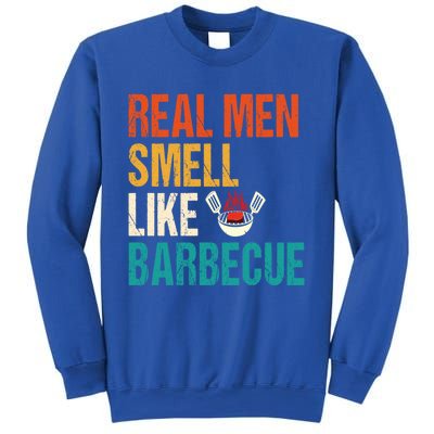 Real Smell Like Barbecue Barbecuing Grilling Bbq Vintage Gift Sweatshirt