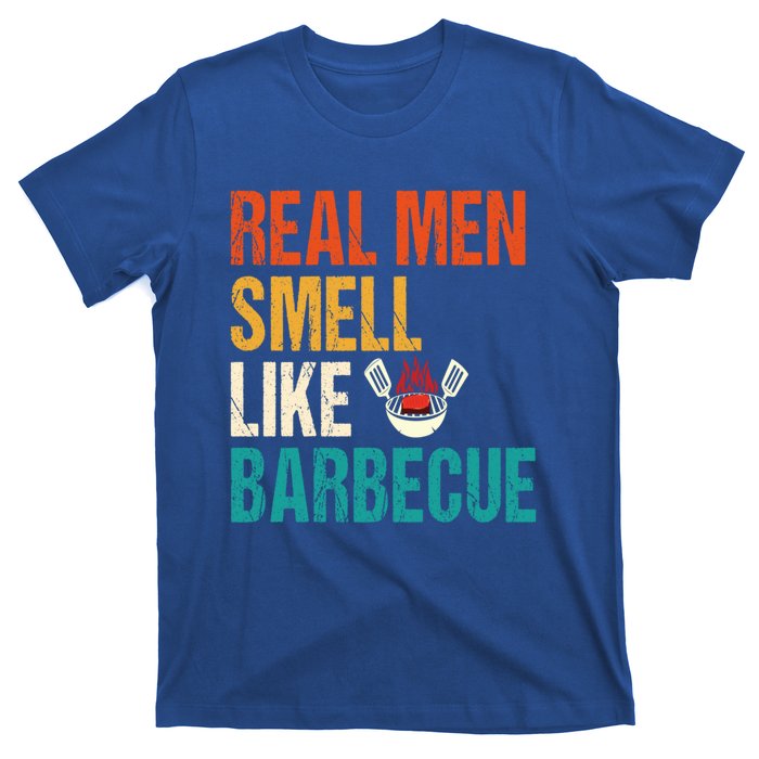 Real Smell Like Barbecue Barbecuing Grilling Bbq Vintage Gift T-Shirt