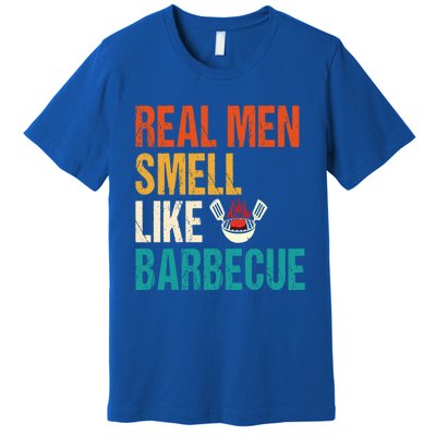 Real Smell Like Barbecue Barbecuing Grilling Bbq Vintage Gift Premium T-Shirt