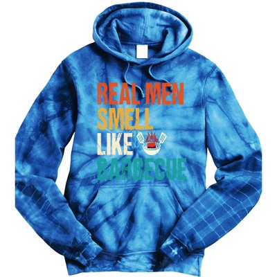 Real Smell Like Barbecue Barbecuing Grilling Bbq Vintage Gift Tie Dye Hoodie