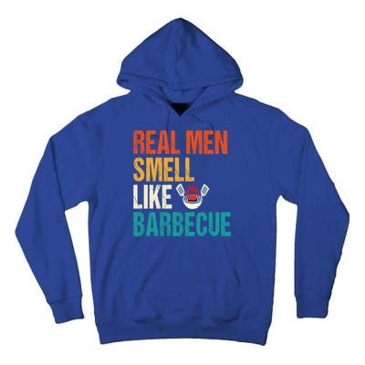 Real Smell Like Barbecue Barbecuing Grilling Bbq Vintage Gift Tall Hoodie