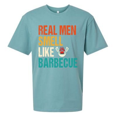 Real Smell Like Barbecue Barbecuing Grilling Bbq Vintage Gift Sueded Cloud Jersey T-Shirt