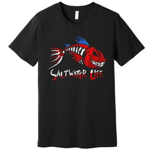 retro Saltwater Life Fisherman Fishing Premium T-Shirt