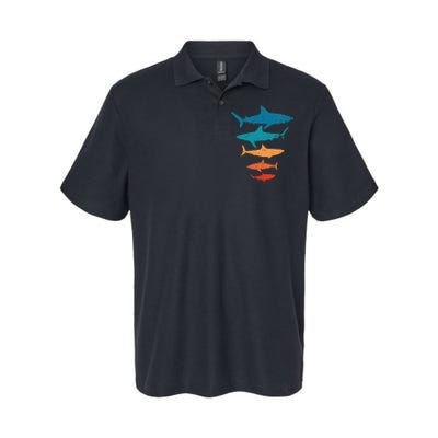 retro Shark Lover Gift Shark animal Softstyle Adult Sport Polo