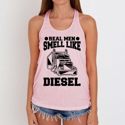 Real Smell Like Defense Truck Driver Trucker Gift Women's Knotted Racerback Tank