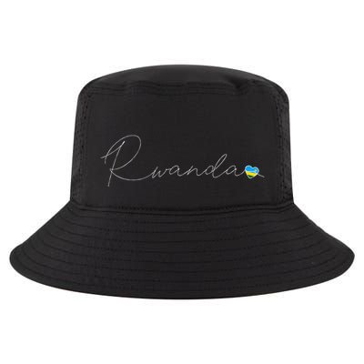 Rwanda Simple Love Rwandan Flag Heart On Rwanda Cool Comfort Performance Bucket Hat