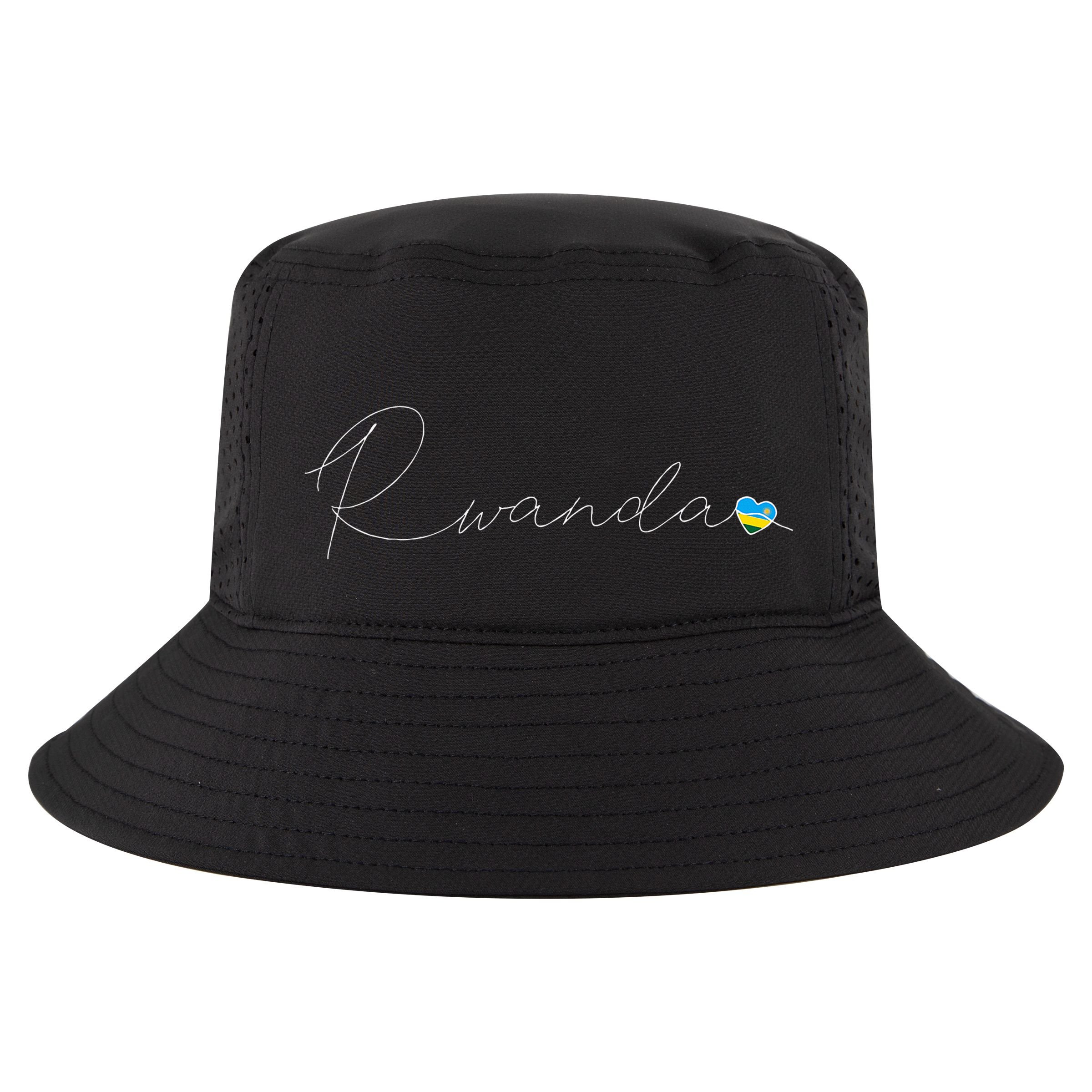 Rwanda Simple Love Rwandan Flag Heart On Rwanda Cool Comfort Performance Bucket Hat
