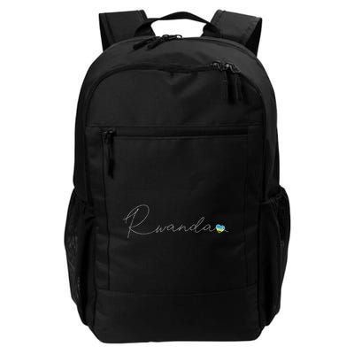Rwanda Simple Love Rwandan Flag Heart On Rwanda Backpack