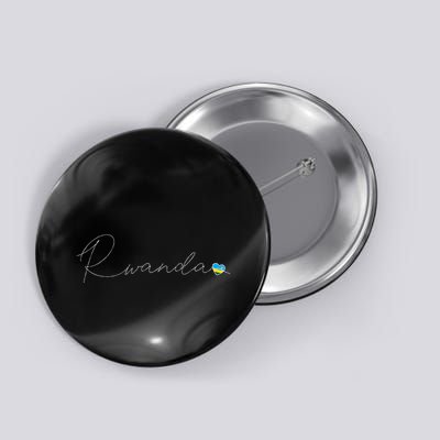 Rwanda Simple Love Rwandan Flag Heart On Rwanda Button