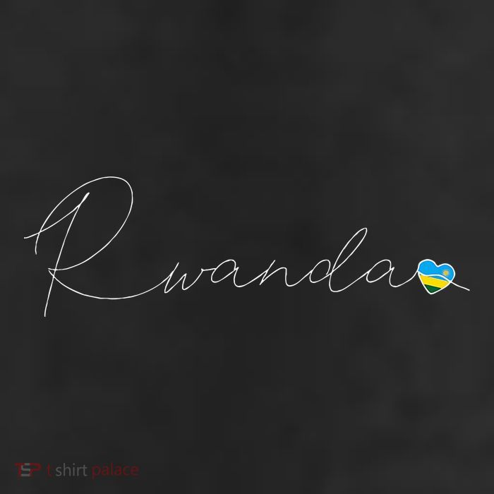 Rwanda Simple Love Rwandan Flag Heart On Rwanda 11oz C Handle Ceramic Mug