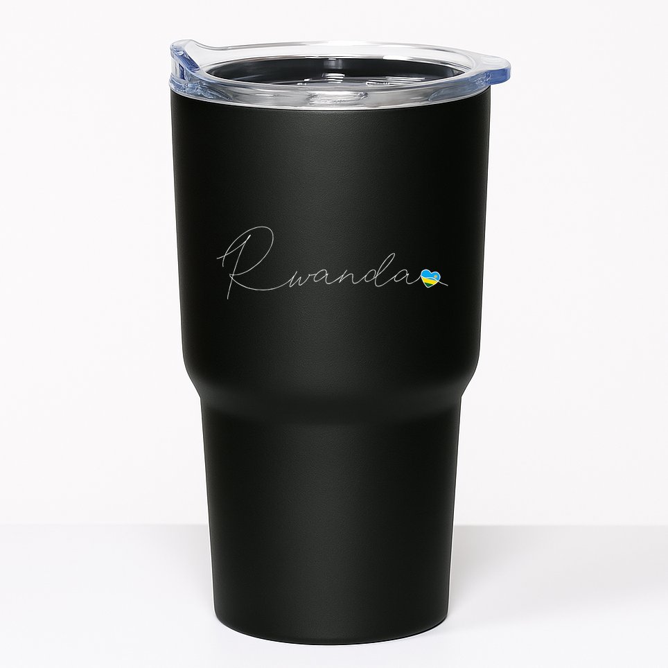 Rwanda Simple Love Rwandan Flag Heart On Rwanda Tumbler