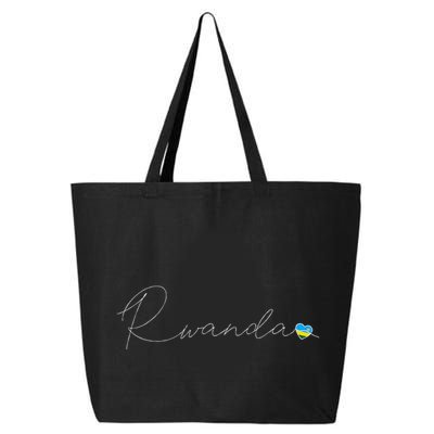 Rwanda Simple Love Rwandan Flag Heart On Rwanda 25L Jumbo Tote