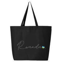 Rwanda Simple Love Rwandan Flag Heart On Rwanda 25L Jumbo Tote