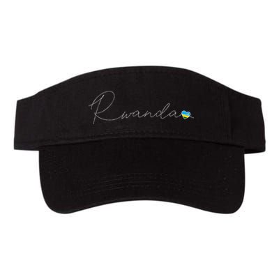 Rwanda Simple Love Rwandan Flag Heart On Rwanda Visor