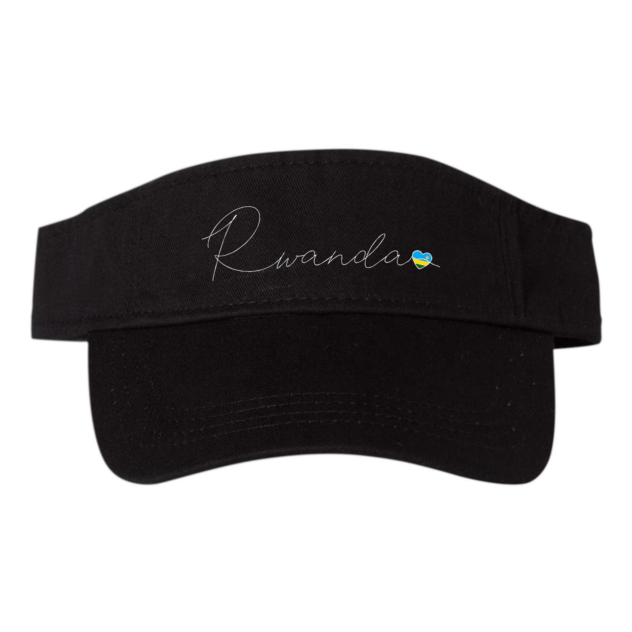 Rwanda Simple Love Rwandan Flag Heart On Rwanda Visor