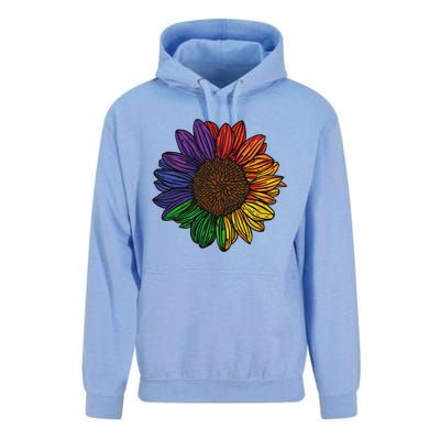 Rainbow Sunflower LGBTQ Flag Pride Month Unisex Surf Hoodie