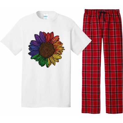 Rainbow Sunflower LGBTQ Flag Pride Month Pajama Set