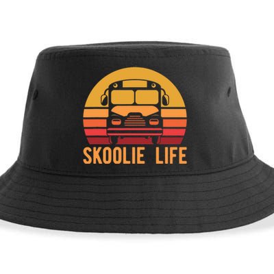 Retro Skoolie Life Converted School Bus Home Lifestyle Sustainable Bucket Hat