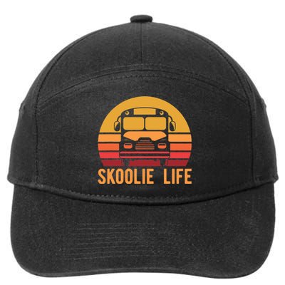 Retro Skoolie Life Converted School Bus Home Lifestyle 7-Panel Snapback Hat