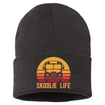 Retro Skoolie Life Converted School Bus Home Lifestyle Sustainable Knit Beanie