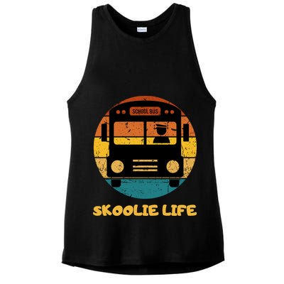 Retro Skoolie Life Converted School Bus Home Lifestyle Ladies PosiCharge Tri-Blend Wicking Tank