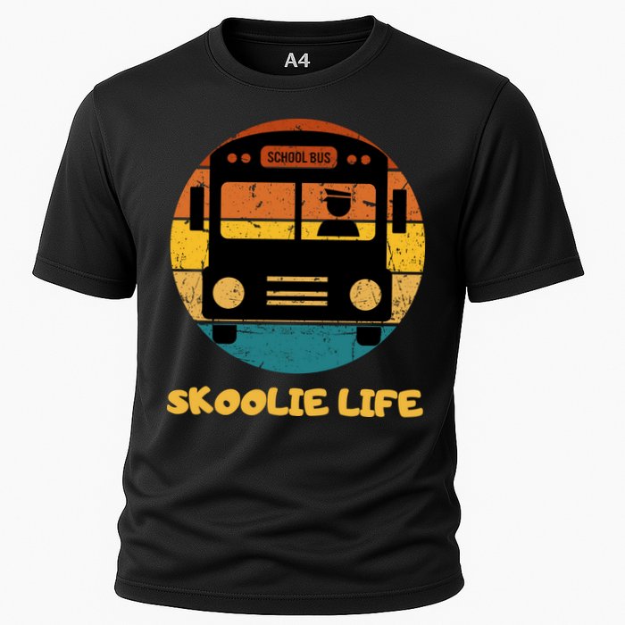 Retro Skoolie Life Converted School Bus Home Lifestyle Cooling Performance Crew T-Shirt