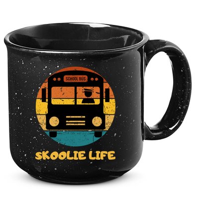 Retro Skoolie Life Converted School Bus Home Lifestyle 15oz Campfire Ceramic Mug